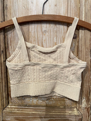 Cabled Cropped Cami