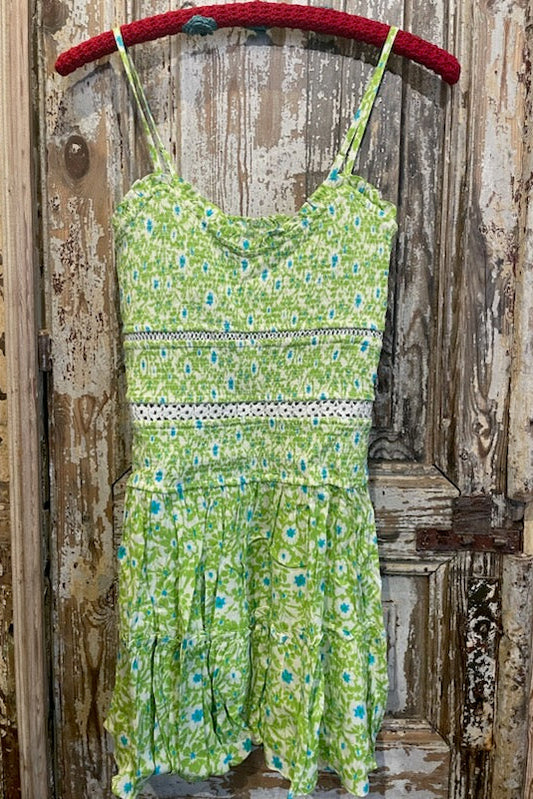 Green Smudge Garden Dress