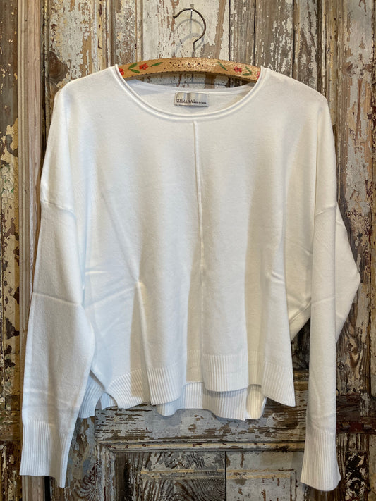 Short Center Seam Sweater-9874