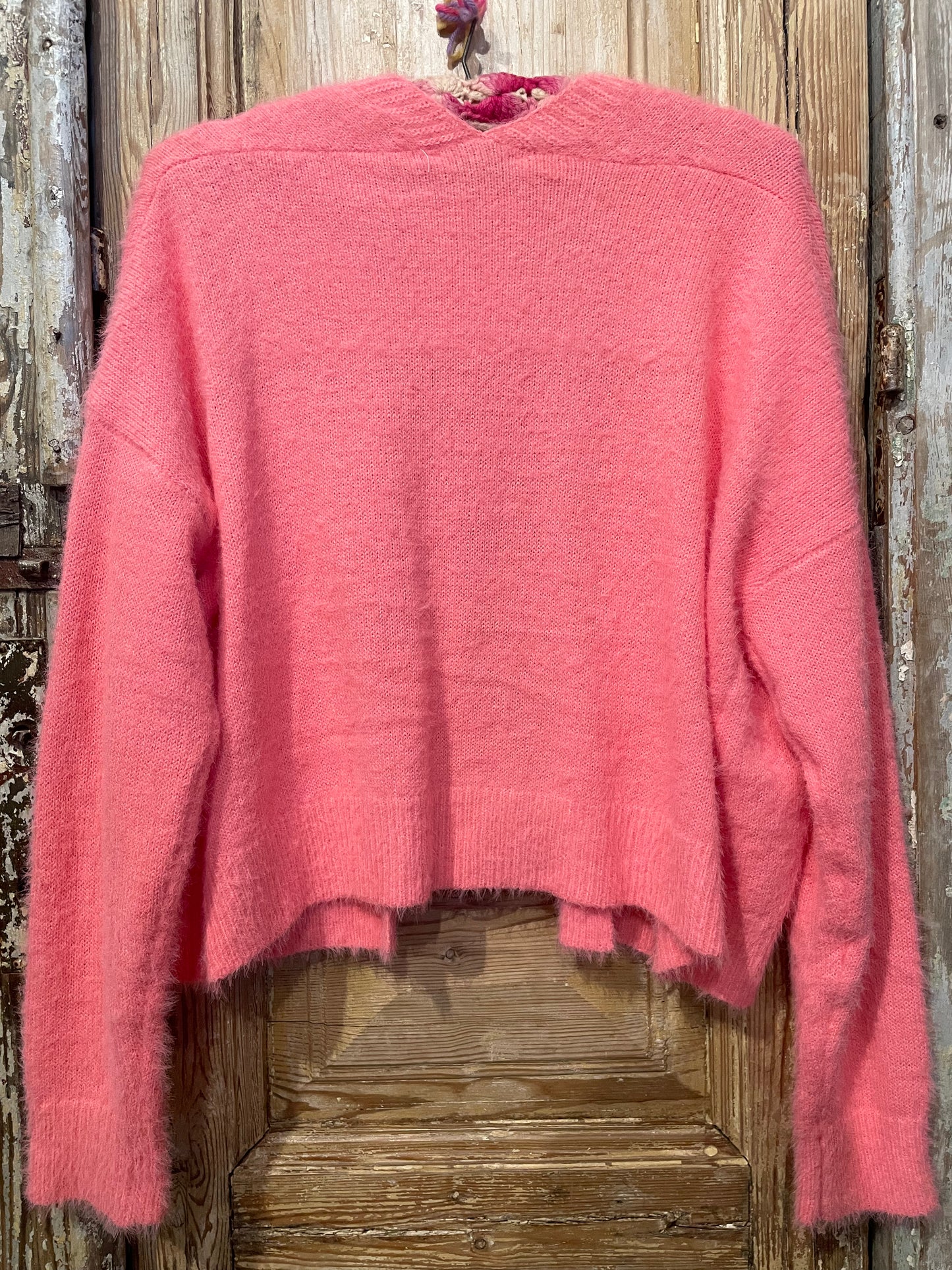 Fuzzy Pink Cardi