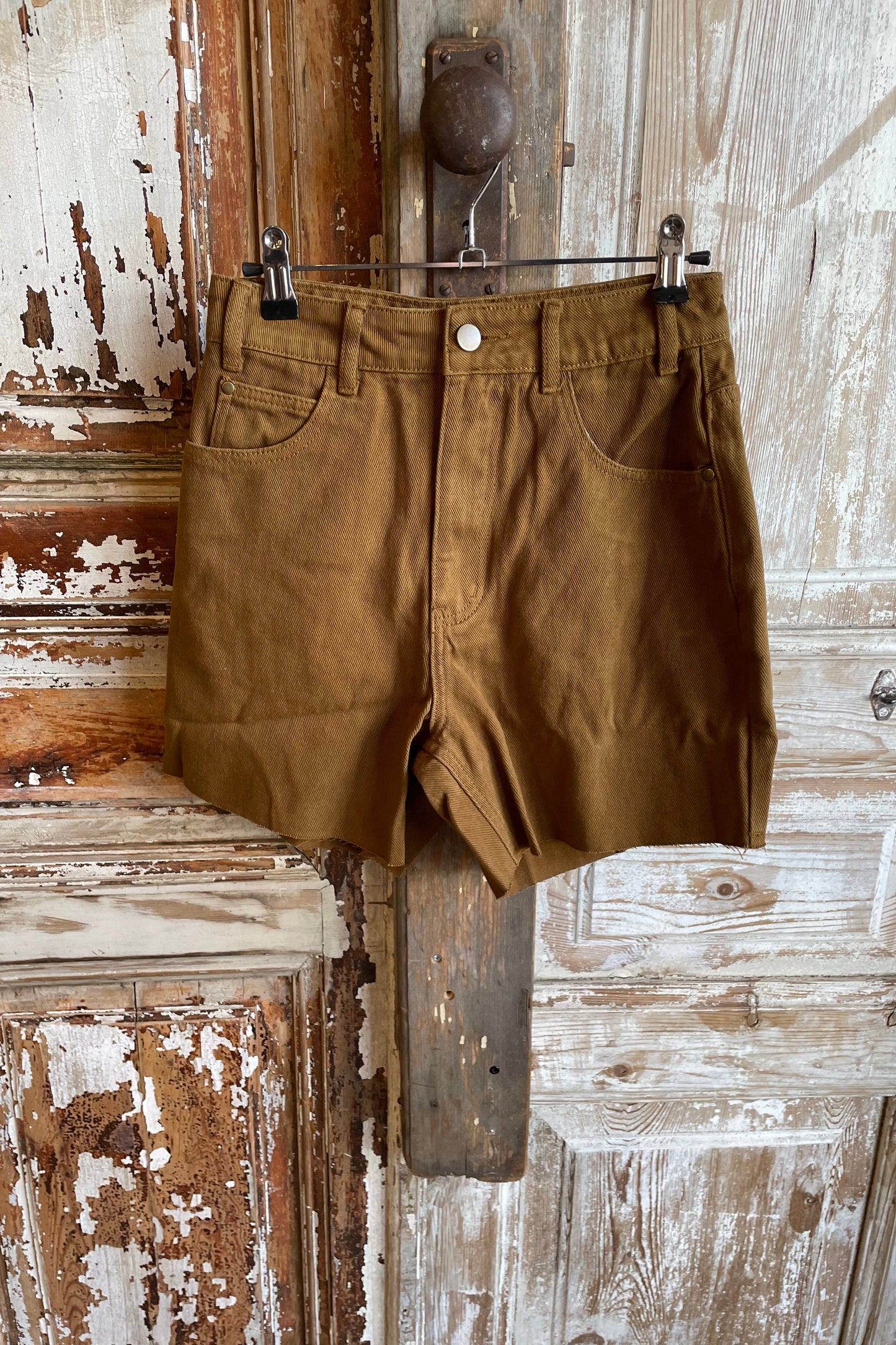 Color Denim Shorts
