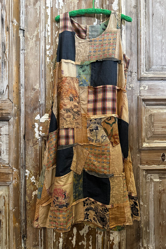 Sleeveless Patchwork Dress