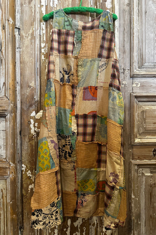 Sleeveless Patchwork Dress