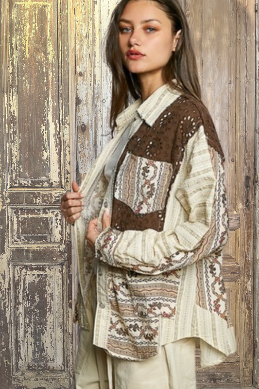 Retro Eyelit Contrast Shirt