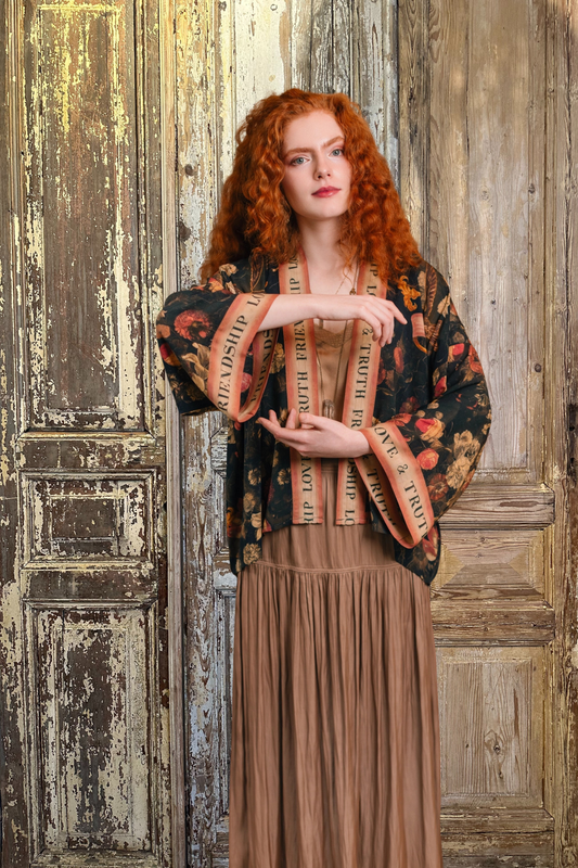 Heart of Gold Cropped Kimono