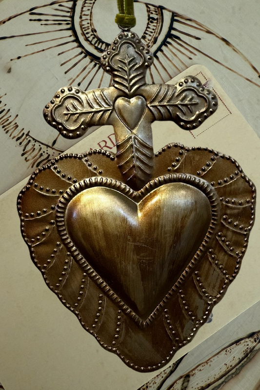 Hanging Cross Heart