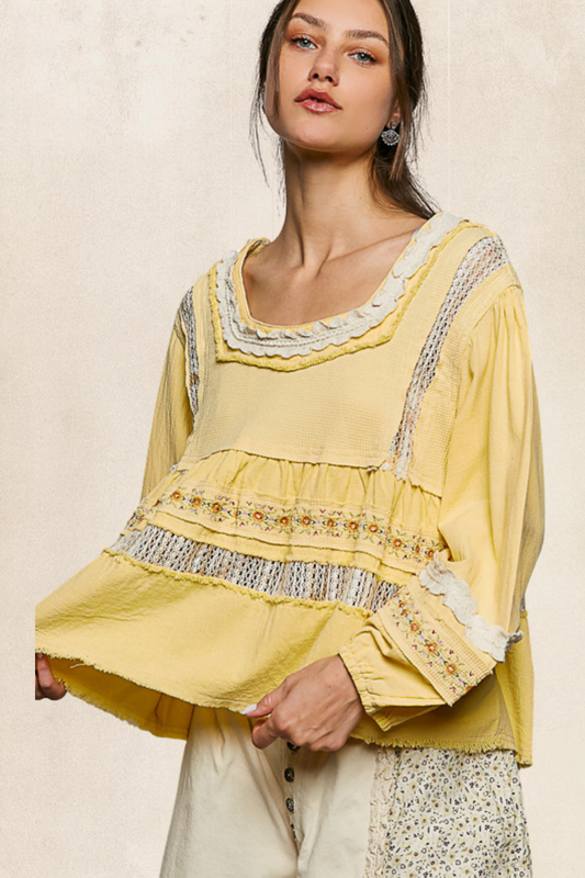 Back Zip Boho Top