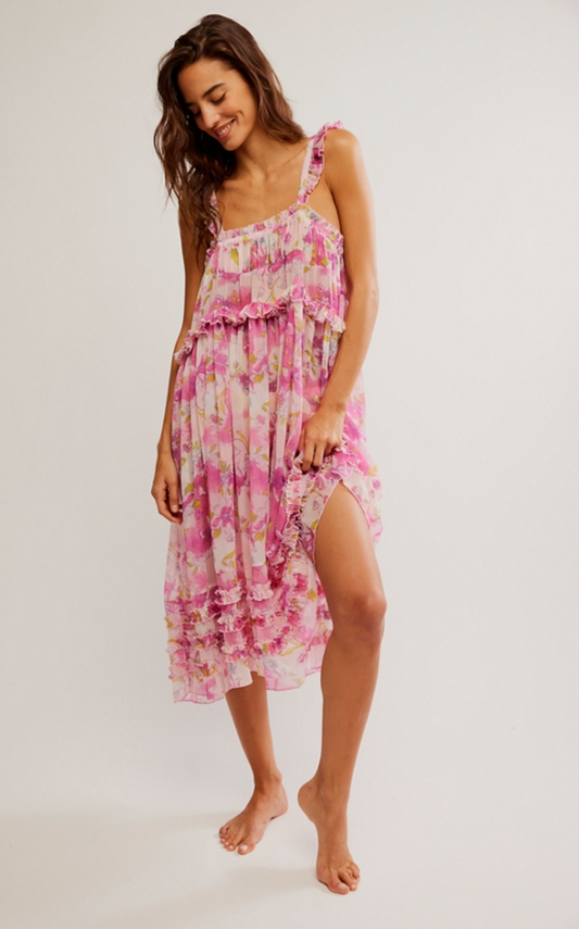 Moon Phase Printed Midi