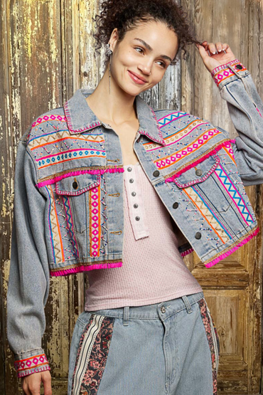 Boho Denim Jacket