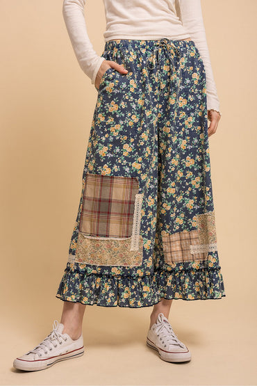 Floral Ruffled Pants