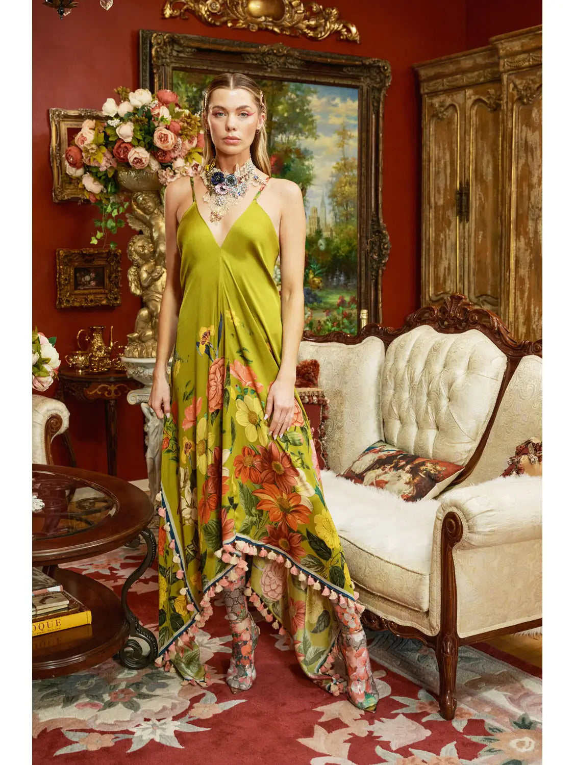 French Riviera Tasseled Dress