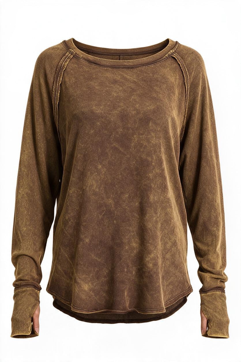 Thumbhole Scoop Top