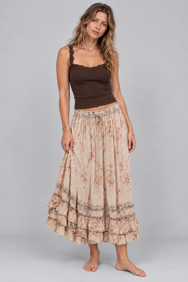 Floral Ruffle Maxi