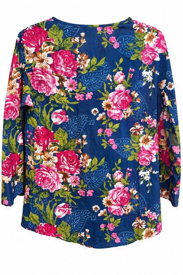 Embroidered V Blouse