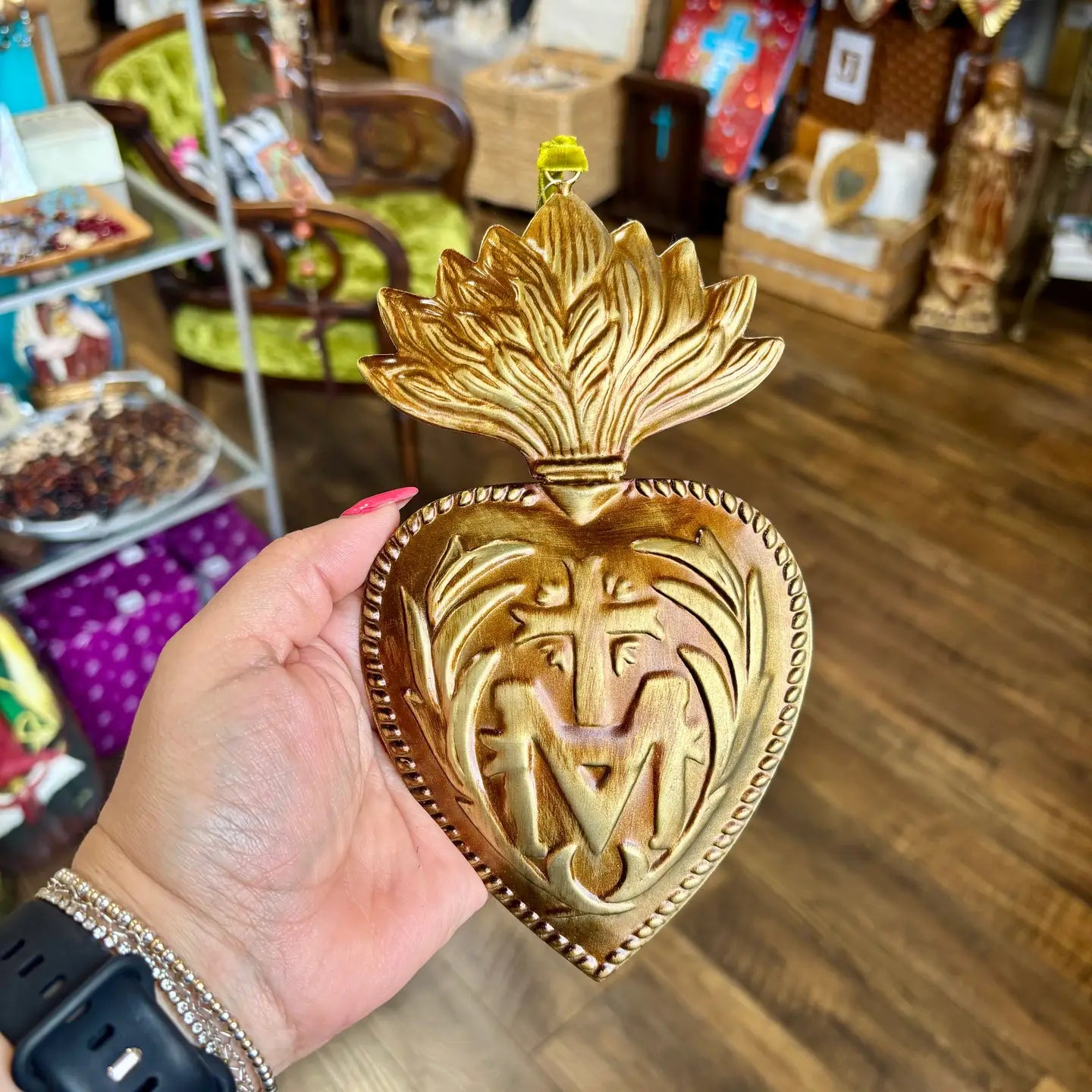 Jesus Mary Hollow Heart Ornaments