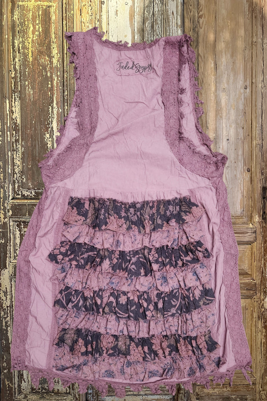 Ruffle Up High-Lo Top Plum