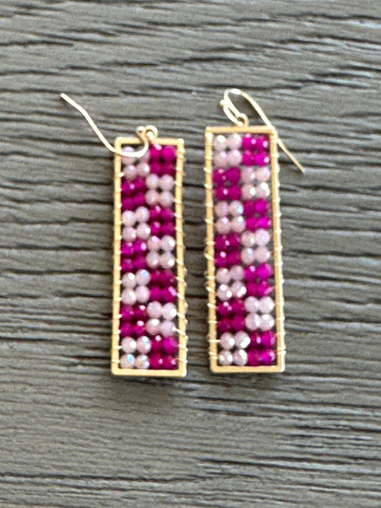 8422 Rectangle Seed Earrings