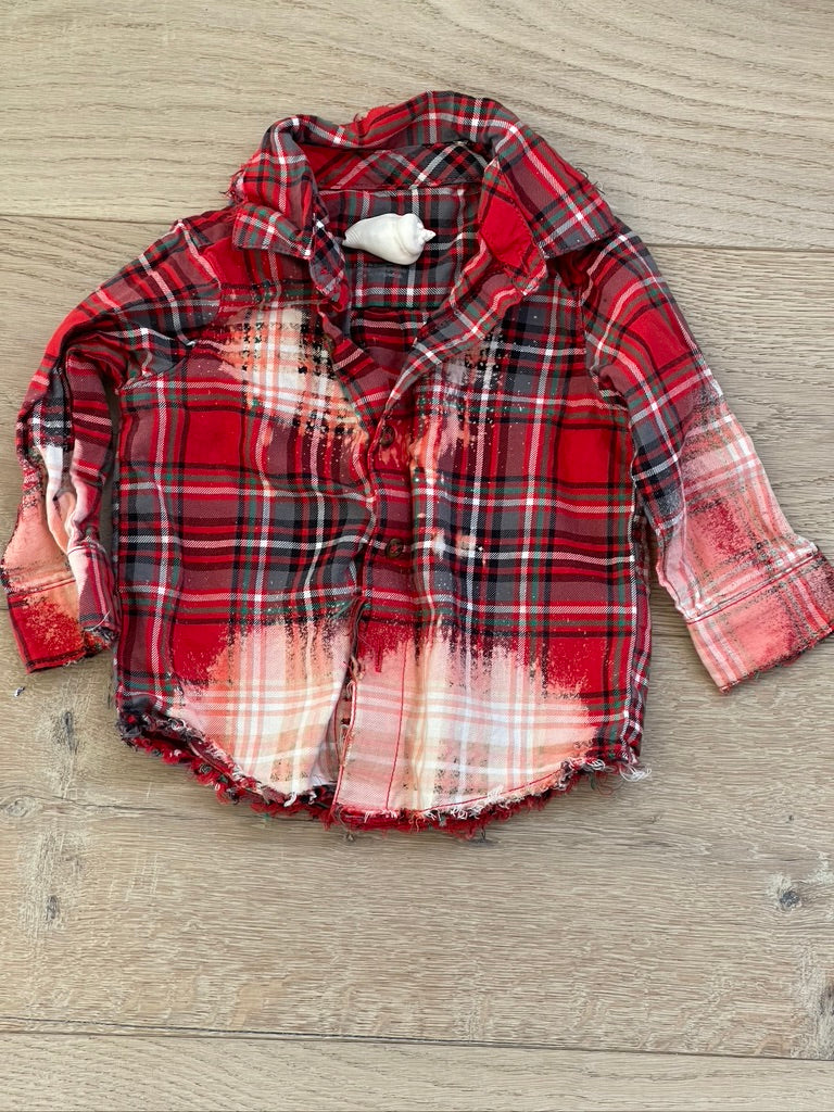 Up cycled kids flannel