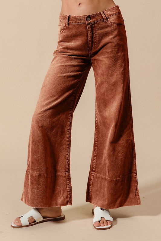 Wide Leg Corduroy Pants