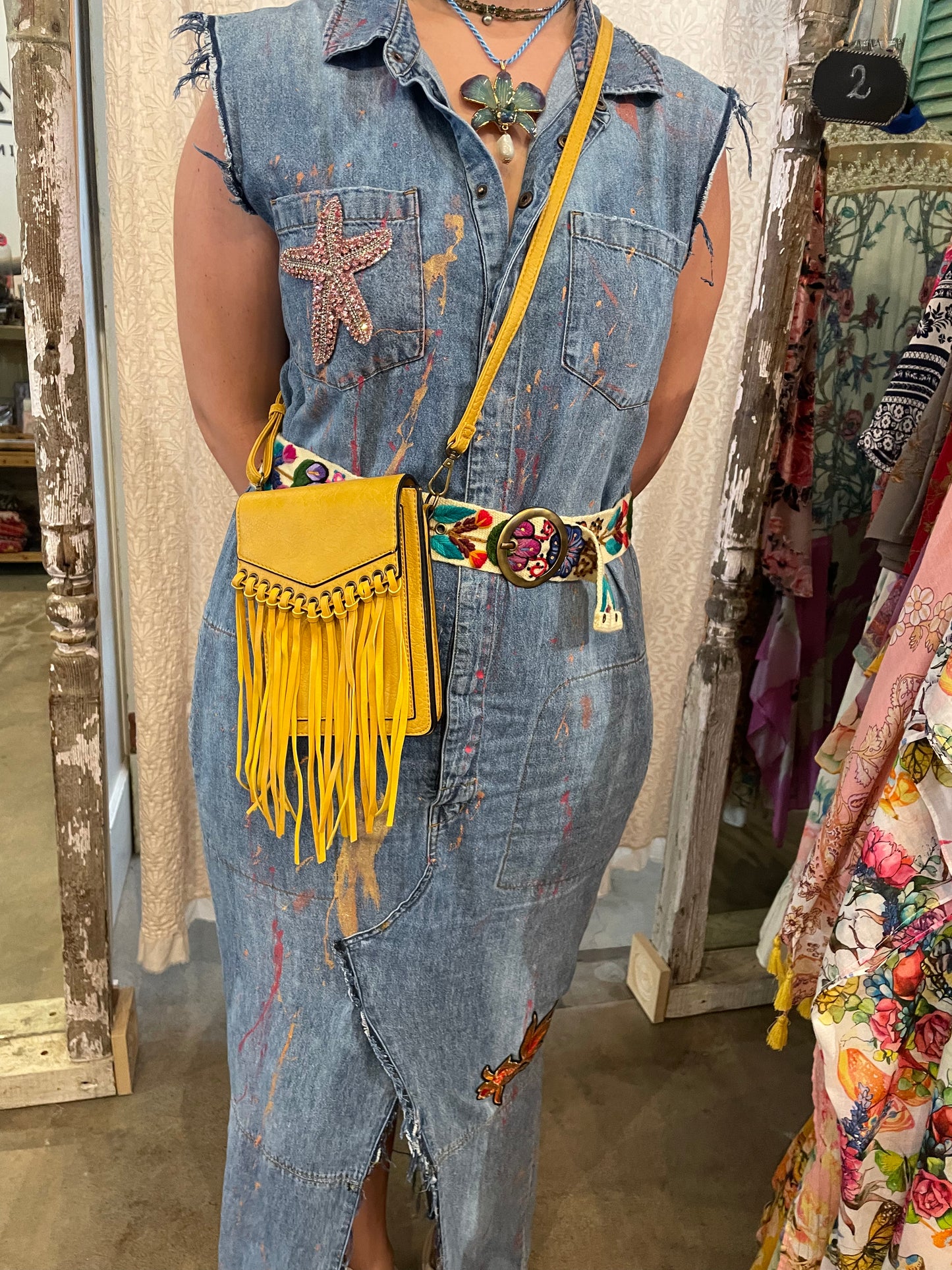 Flap Fringe Vegan Bag