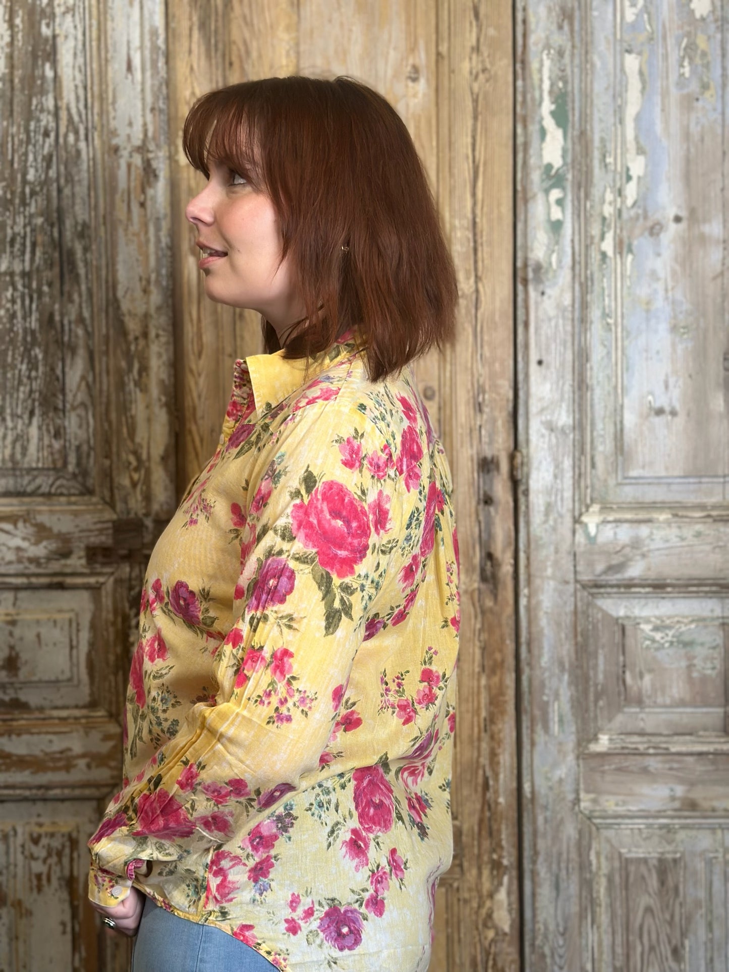 Plain Floral Blouse