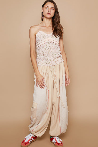 Double Ruffle Floral Tank
