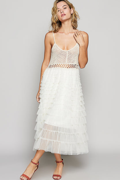Ruffled Tulle Dress