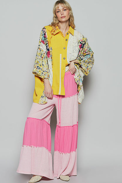 Bright Floral & Lace Blouse