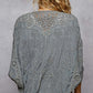 Grey Embroidery Cardigan