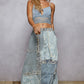 Denim Patched Skirt