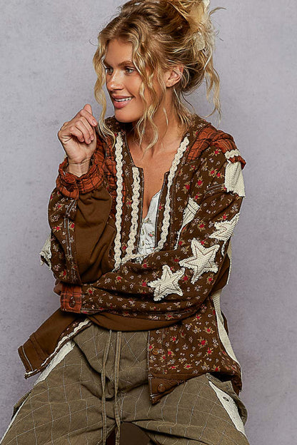 Floral Peace Back Hoodie