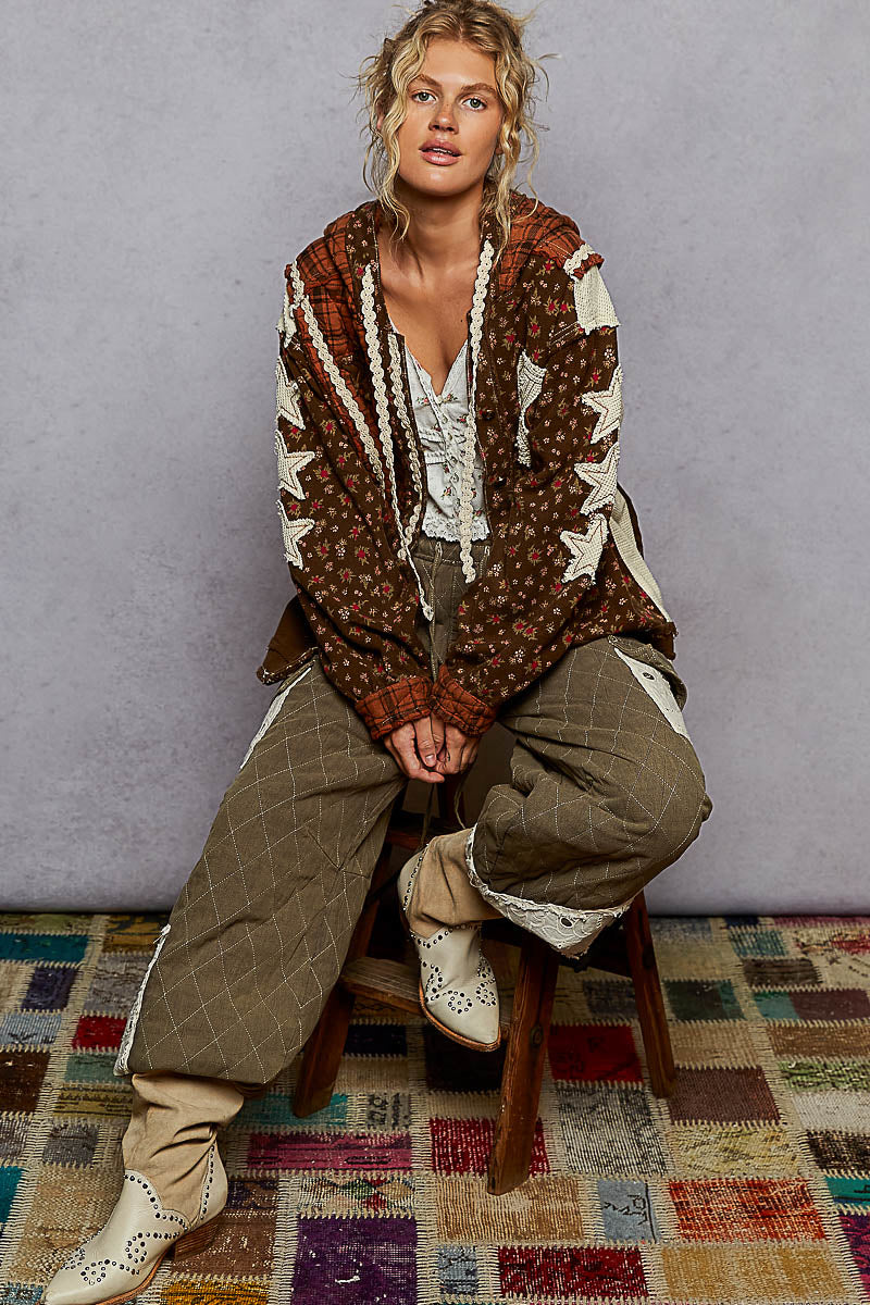 Floral Peace Back Hoodie