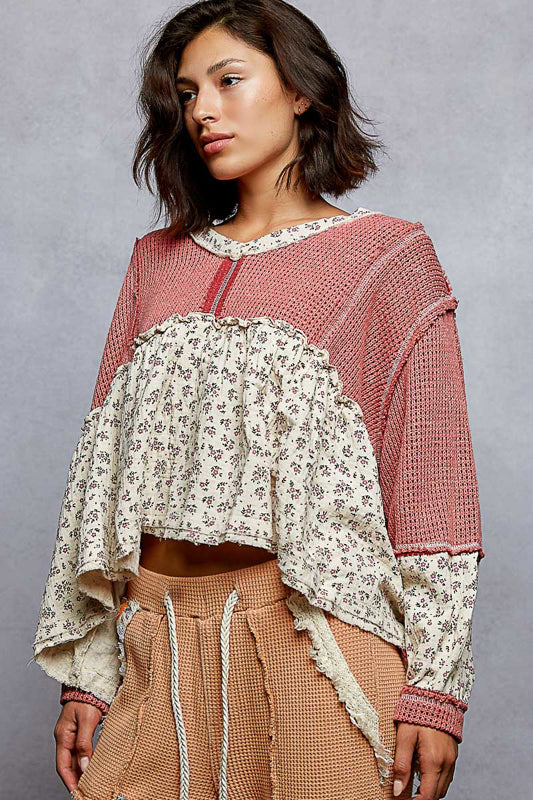 Cut & Sew Ruffle Top