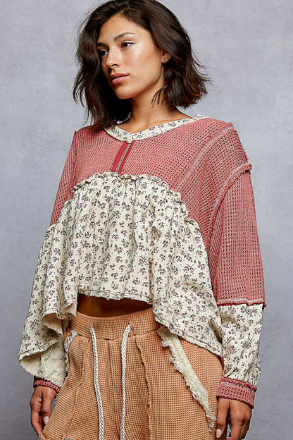 Cut & Sew Ruffle Top
