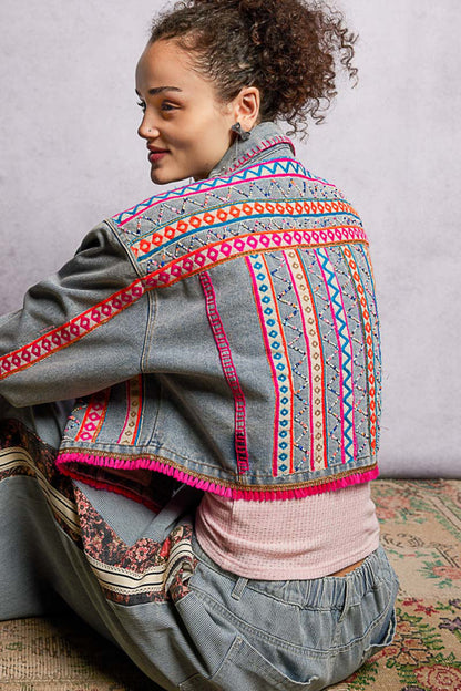 Boho Denim Jacket