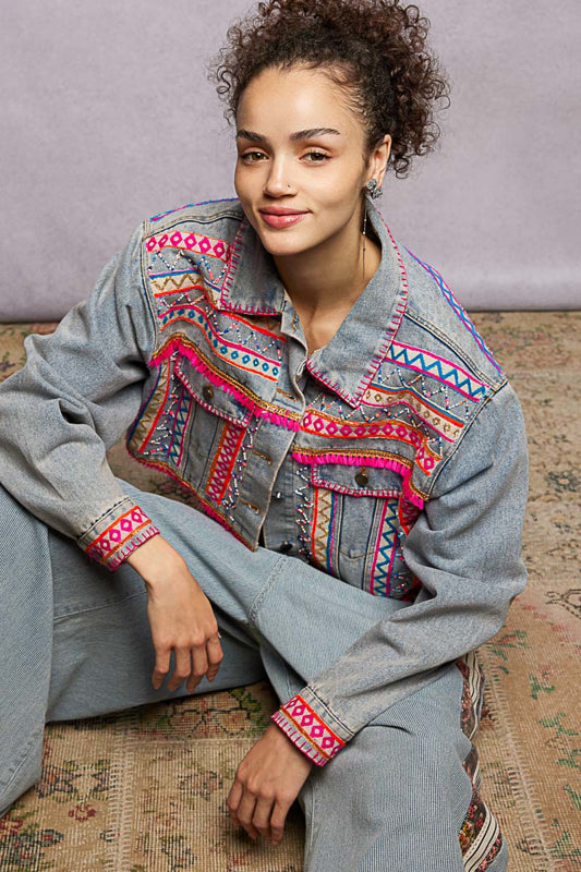 Boho Denim Jacket