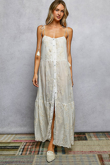Embroidered Tassle Dress