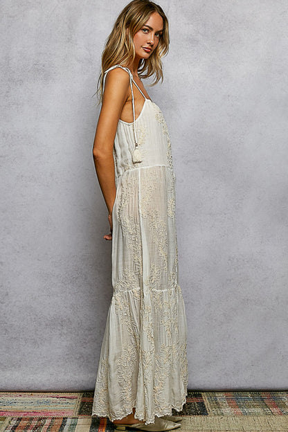 Embroidered Tassle Dress