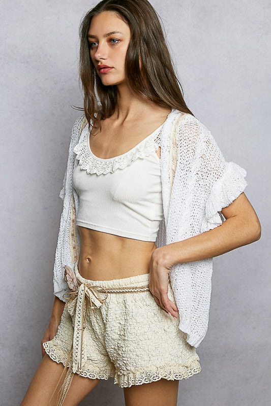 Textured Knit Shorts