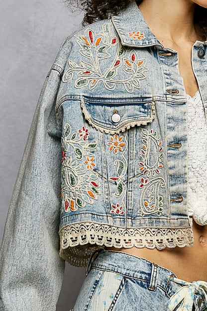 Embroidered Denim Jacket