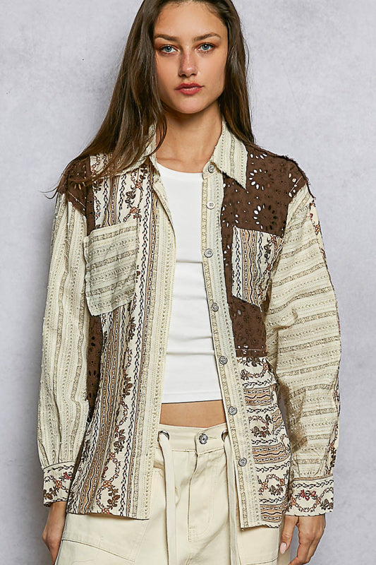 Retro Eyelit Contrast Shirt
