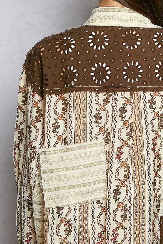 Retro Eyelit Contrast Shirt