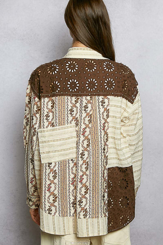 Retro Eyelit Contrast Shirt
