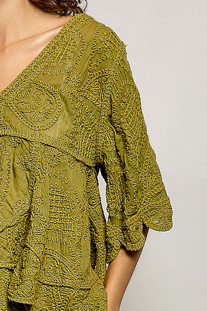 Scallopped Edge Crochet Top