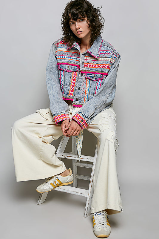 Boho Denim Jacket