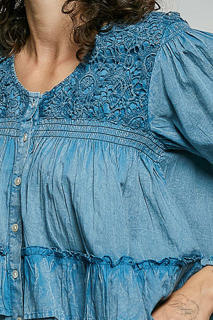 Ruffled Crochet Top