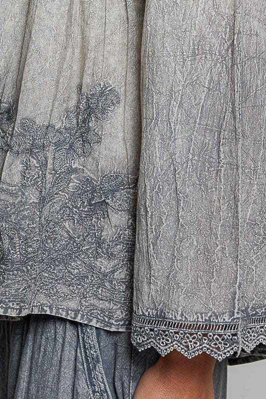 Hankerchief Embroidery Top