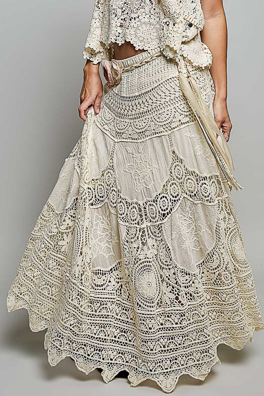 Crochet Lace Maxi Skirt