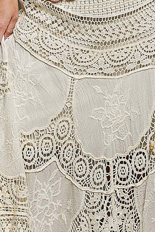 Crochet Lace Maxi Skirt