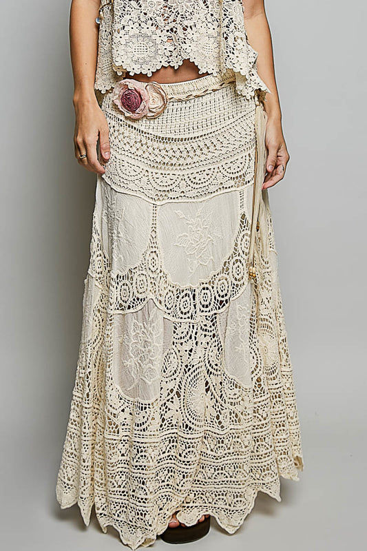Crochet Lace Maxi Skirt